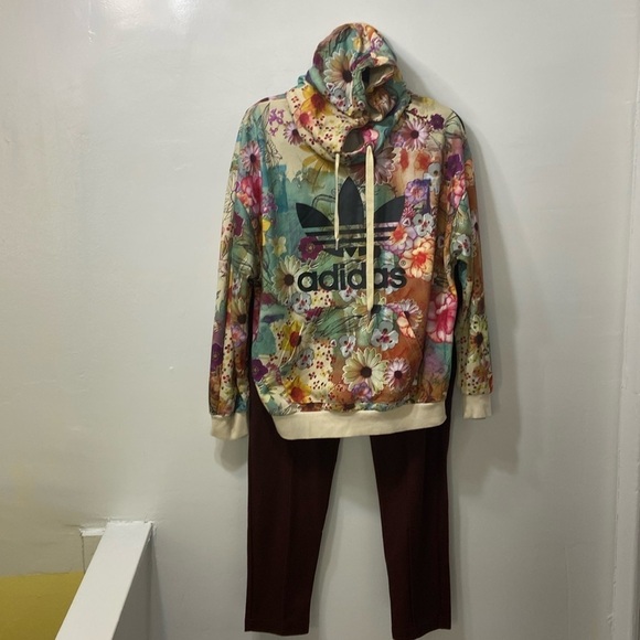 adidas Other - Adidas,Women’s Burgundy and multi color Sweatsuit.Size-M top,L pants